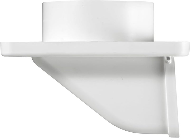 Lambro 143W 4-inch Plastic Soffit Exhaust Dryer Vent with Damper - White - Image 2